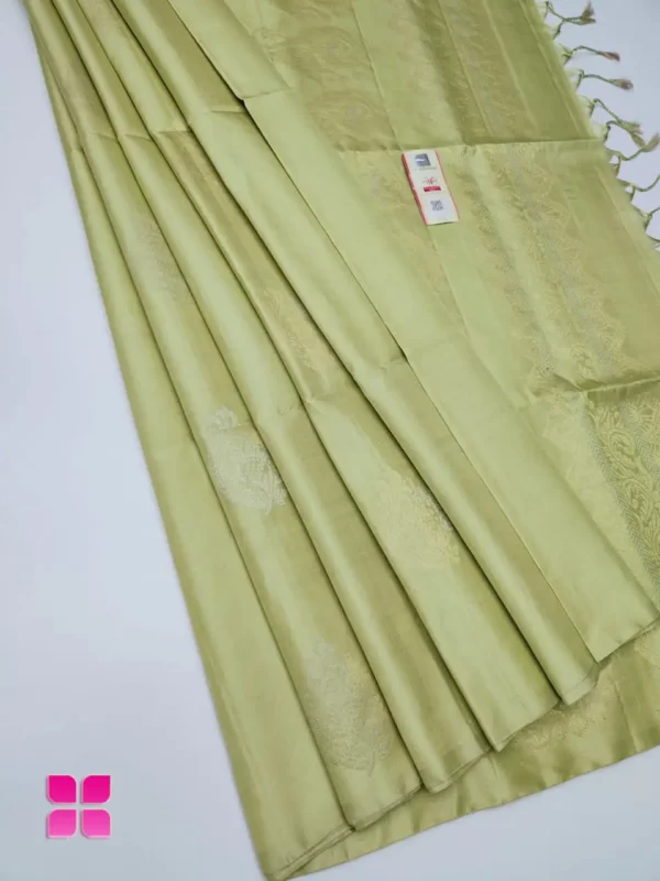 kanchipuram soft silk sarees lemon green