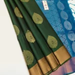tissue-silk-sarees-dark-green