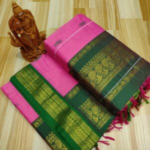 kalyani cotton sarees Dark pink colour
