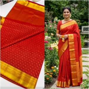 Vaira Oosi Red Sarees